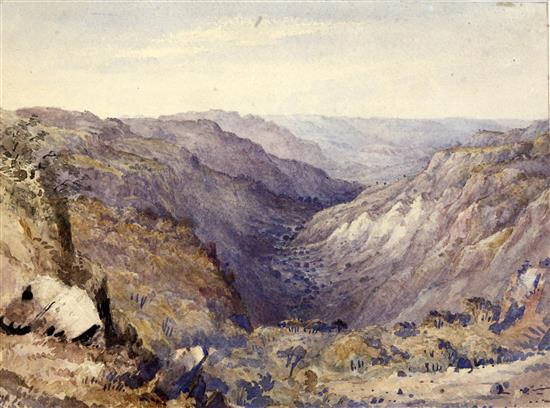 Lieutenant General Henry Francis Hancock (1834-1887) Views of The Lake, The Blue Valley and Marrays Folly, Mahabaleshwar 9.5 x 13in.